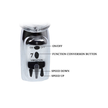 BAILE - ROTATEUR TRANSPARENT MISSILE AMOUR 26.5 CM - 7eme ciel