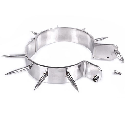 METAL HARD - COLLIER DESCLAVE BDSM AVEC POINTES - 7eme ciel