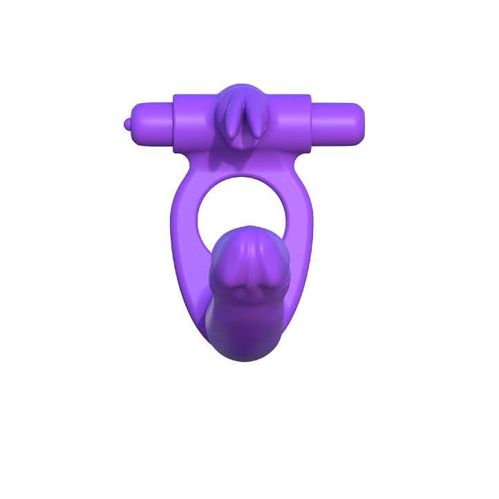 FANTASY C-RINGZ - SILICONE DOUBLE VIBRATOR RABBIT - 7eme ciel