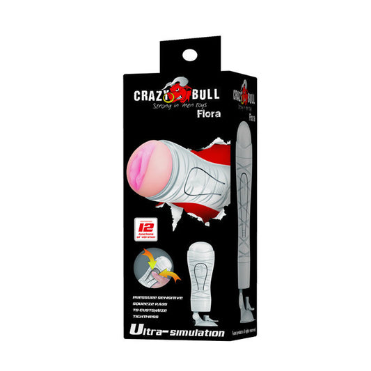CRAZY BULL - MASTURBATEUR VAGIN RECHARGEABLE FLORA - 7eme ciel