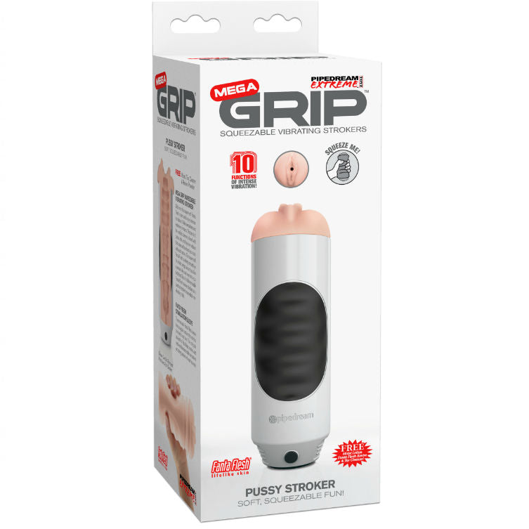 EXTREME TOYZ - VIBRATEUR MASTURBATEUR VAGIN PIPEDREAM MEGA GRIP - 7eme ciel