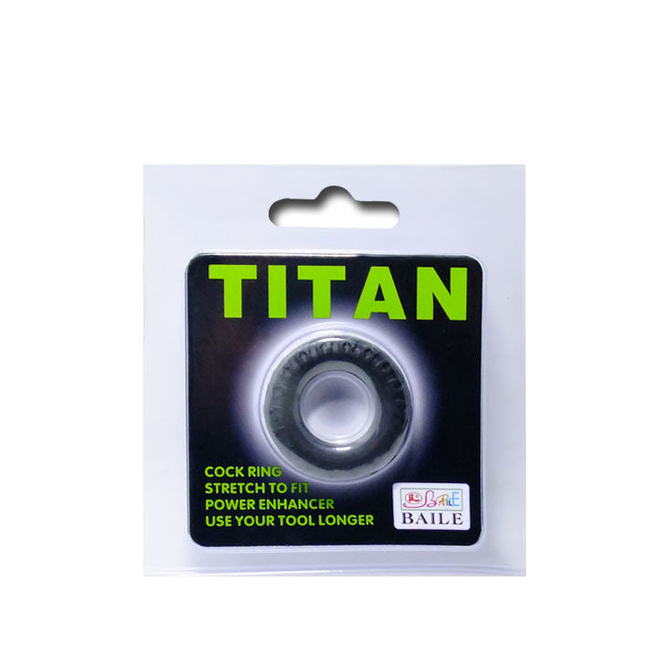 BAILE - COCKRING TITAN NOIR VERT 2 CM - 7eme ciel