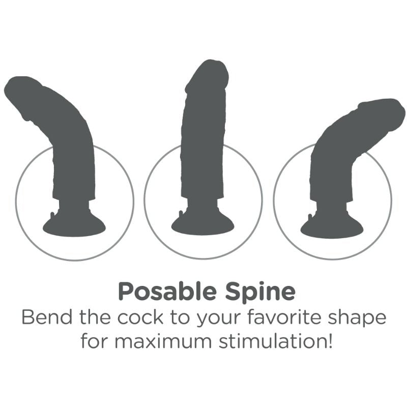 KING COCK - GODE VIBRATEUR 15.24 CM NATUREL - 7eme ciel