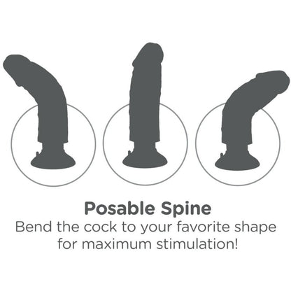 KING COCK - GODE VIBRATEUR 15.24 CM NATUREL - 7eme ciel