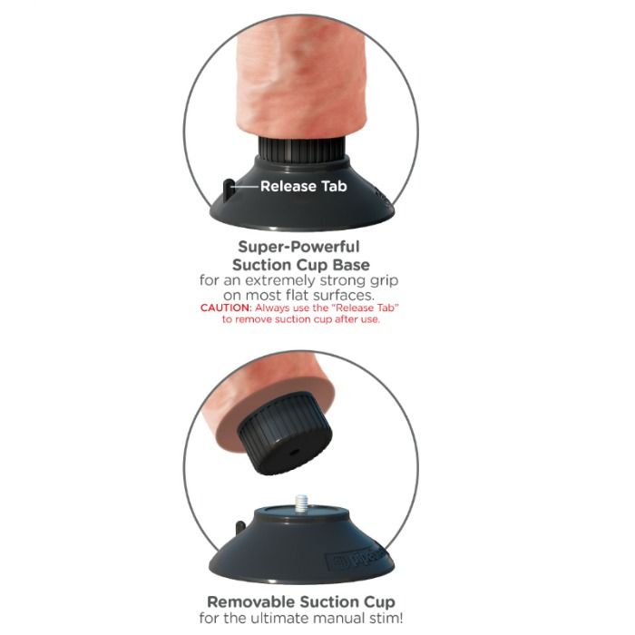 KING COCK - GODE VIBRATEUR 17.78 CM NATUREL - 7eme ciel