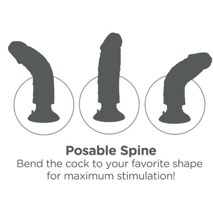 KING COCK - GODE VIBRATEUR 17.78 CM NATUREL - 7eme ciel