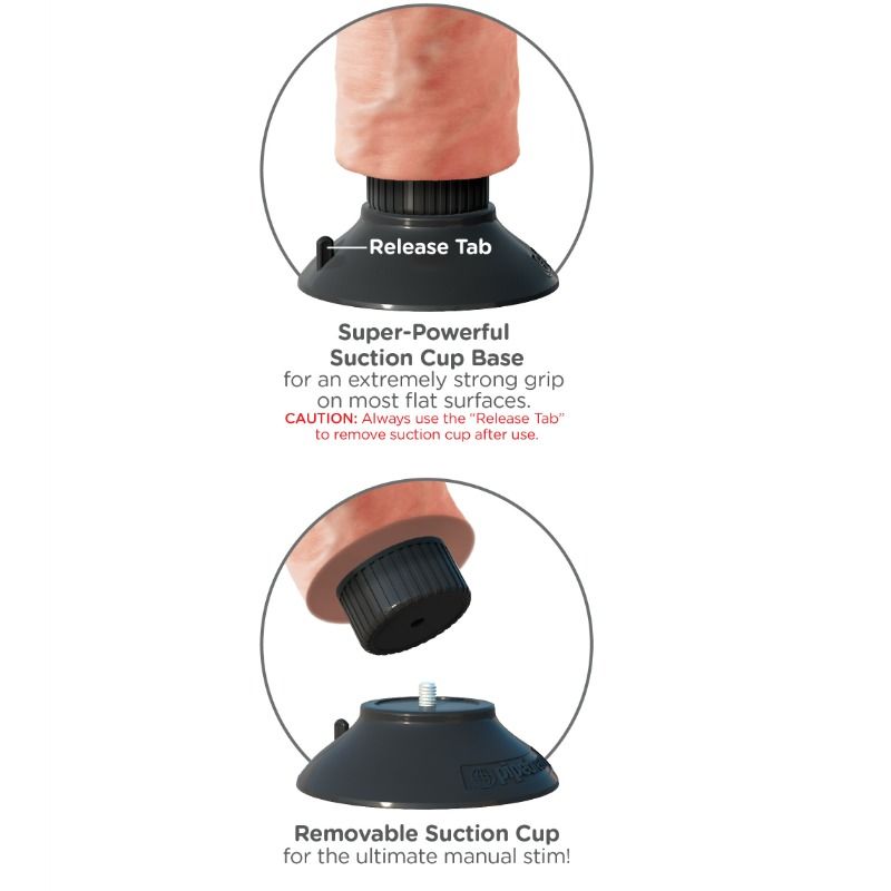 KING COCK - GODE VIBRATEUR 23 CM NATUREL - 7eme ciel