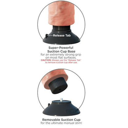 KING COCK - GODE VIBRATEUR 23 CM NATUREL - 7eme ciel