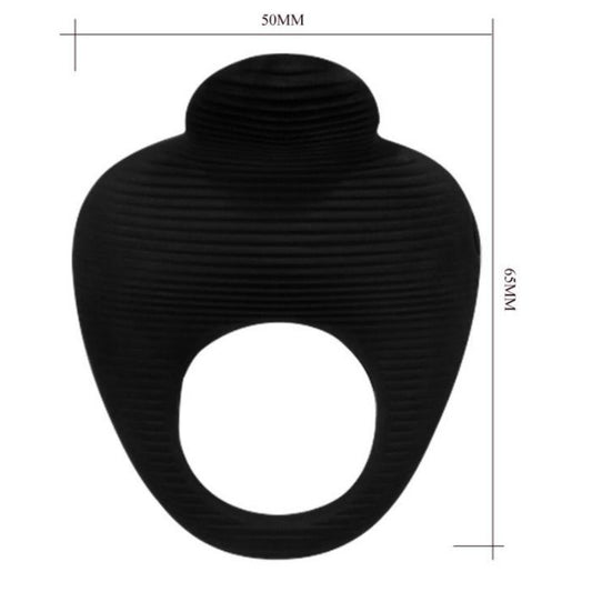 PRETTY LOVE - THIMBLE ANNEAU VIBRATEUR NOIR - 7eme ciel