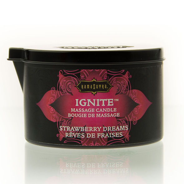 KAMASUTRA - BOUGIE DE MASSAGE FRAISE RÊVES 170 GR - 7eme ciel