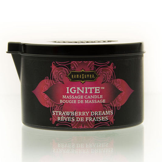 KAMASUTRA - BOUGIE DE MASSAGE FRAISE RÊVES 170 GR - 7eme ciel