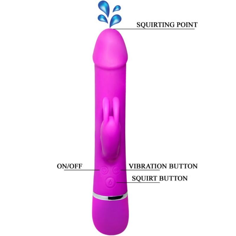 PRETTY LOVE - VIBRATEUR HENRY AVEC 12 MODES DE VIBRATION ET FONCTION SQUIRT - 7eme ciel