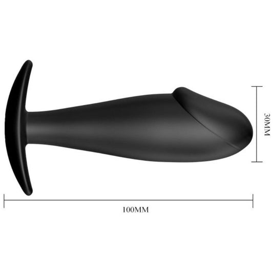 PRETTY LOVE - PLUG ANAL FORME DE PÉNIS EN SILICONE NOIR - 7eme ciel