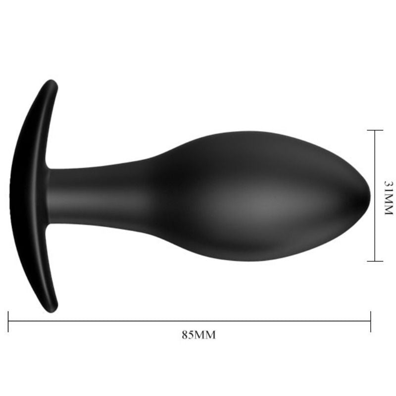 PRETTY LOVE - PLUG ANAL ANCRE EN SILICONE 8.5 CM NOIR - 7eme ciel