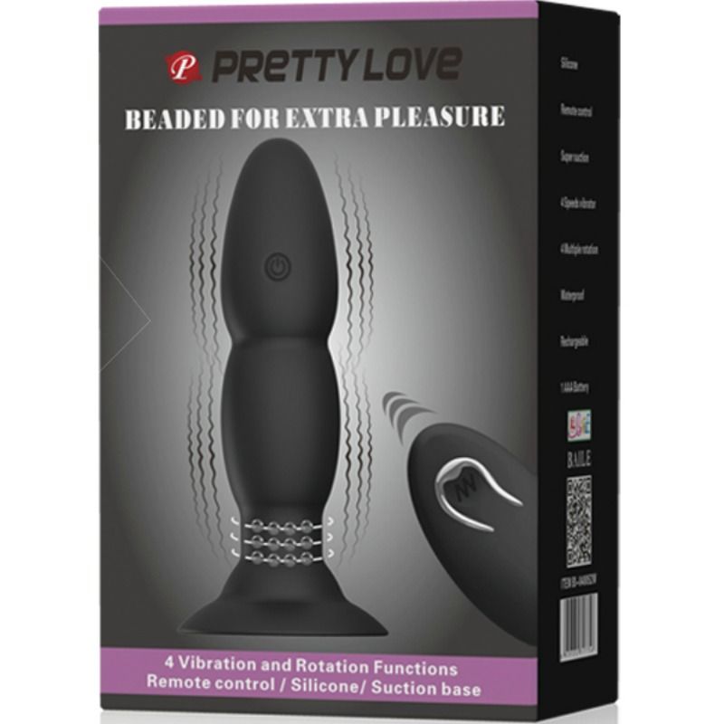 PRETTY LOVE - VIBRATEUR PLUG ET ROTATION PAR TÉLÉCOMMANDE - 7eme ciel
