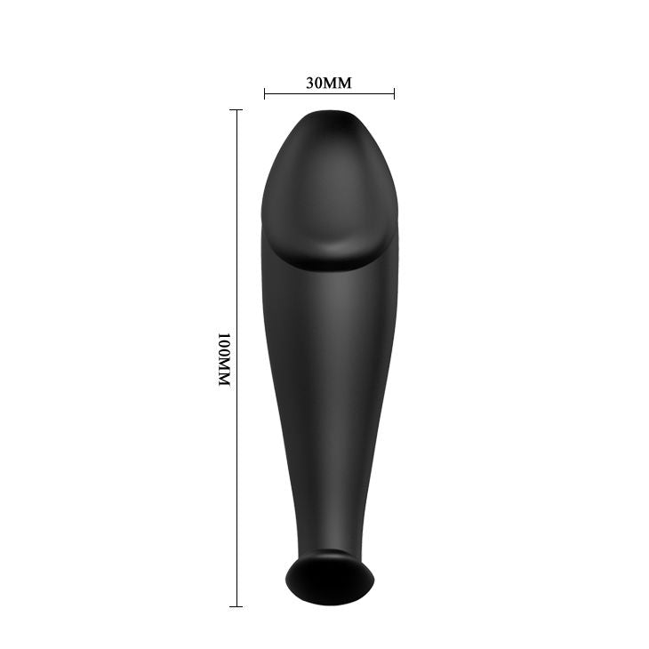 PRETTY LOVE - PLUG ANAL EN SILICONE FORME PÉNIS ET 12 MODES DE VIBRATION NOIR - 7eme ciel
