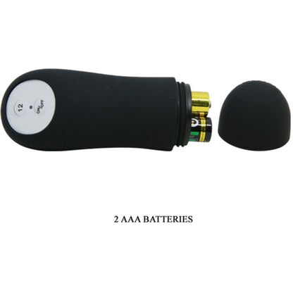 PRETTY LOVE - PLUG ANAL EN SILICONE FORME PÉNIS ET 12 MODES DE VIBRATION NOIR - 7eme ciel