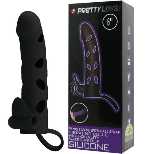 PRETTY LOVE - HOUSSE EN SILICONE AVEC VIBRATION 15.2 CM - 7eme ciel