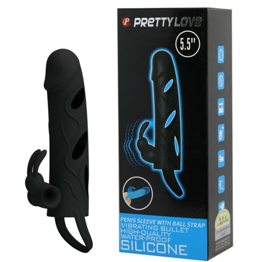 PRETTY LOVE - HOUSSE EN SILICONE AVEC VIBRATION 14 CM 1.0 - 7eme ciel