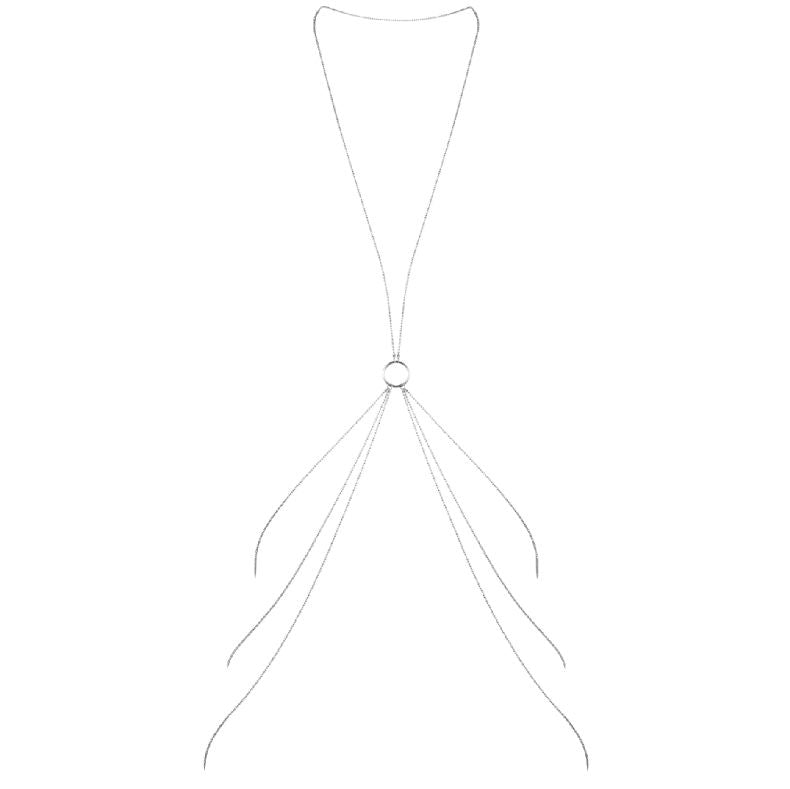 BIJOUX - MAGNIFIQUE CHAÎNES MÉTALLIQUES POUR LE CORPS 8 ARGENT - 7eme ciel