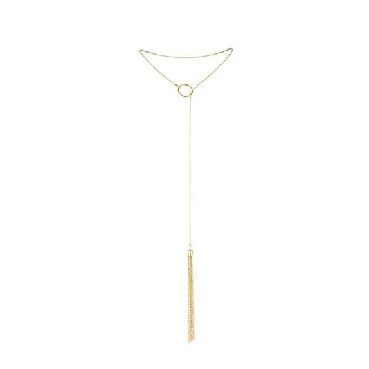 BIJOUX - MAGNIFIQUE COLLIER EN MÉTAL FRANGES DORÉES - 7eme ciel