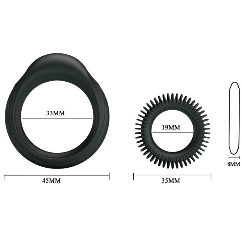 BAILE - KIT 2 ANNEAUX SILICONE ANNEAU VIRILIT? - 7eme ciel