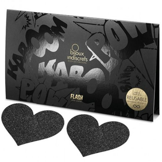 BIJOUX - INDISCRETS FLASH COEUR NOIR COUPES DE TAMELON - 7eme ciel