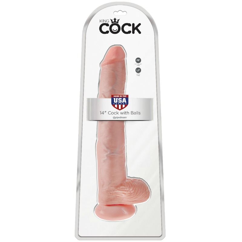 KING COCK - GODE AVEC COUILLES 35.6 CM - CHAIR - 7eme ciel