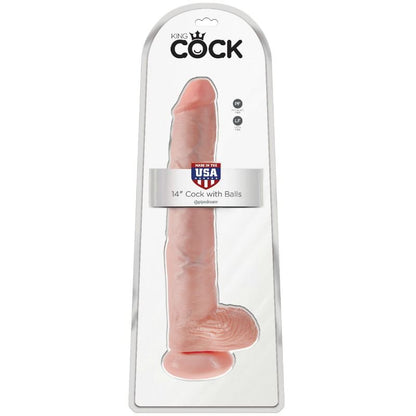KING COCK - GODE AVEC COUILLES 35.6 CM - CHAIR - 7eme ciel