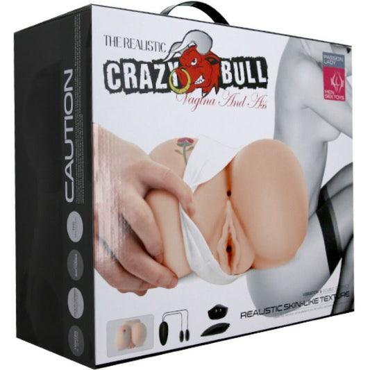 CRAZY BULL - VAGIN ET ANUS AVEC TATOUAGE RÉALISTE AVEC VIBRATION - 7eme ciel