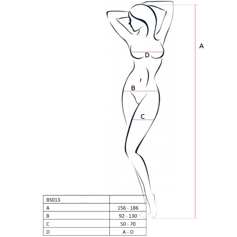 PASSION - FEMME BS013 BODYSTOCKING NOIR TAILLE UNIQUE - 7eme ciel