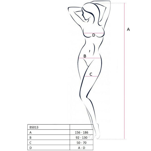 PASSION - FEMME BS013 BODYSTOCKING NOIR TAILLE UNIQUE - 7eme ciel