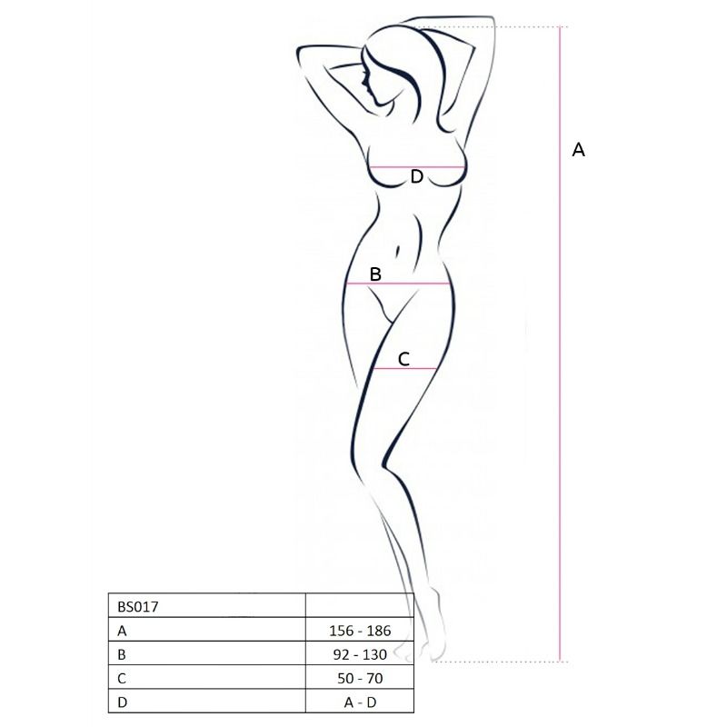 PASSION - FEMME BS017 BODYSTOCKING NOIR TAILLE UNIQUE - 7eme ciel
