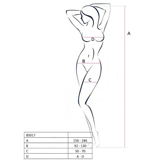 PASSION - FEMME BS017 BODYSTOCKING NOIR TAILLE UNIQUE - 7eme ciel