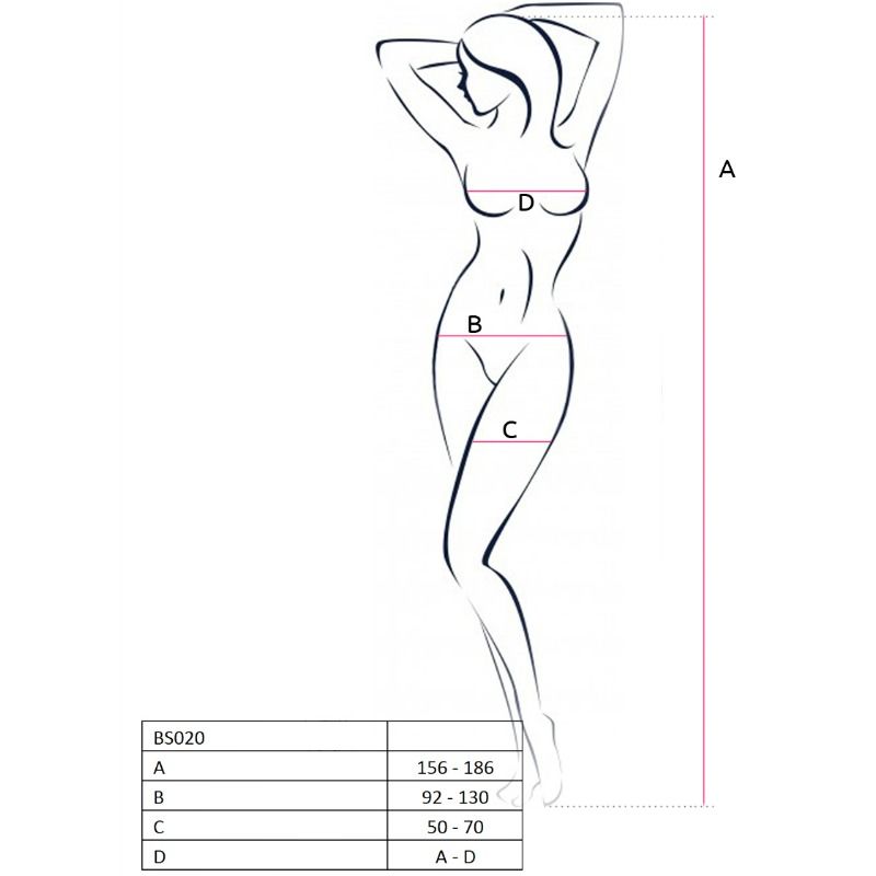 PASSION - FEMME BS020 BODYSTOCKING NOIR TAILLE UNIQUE - 7eme ciel
