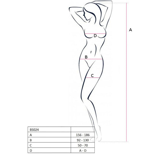 PASSION - FEMME BS024 BODYSTOCKING BLANC TAILLE UNIQUE - 7eme ciel