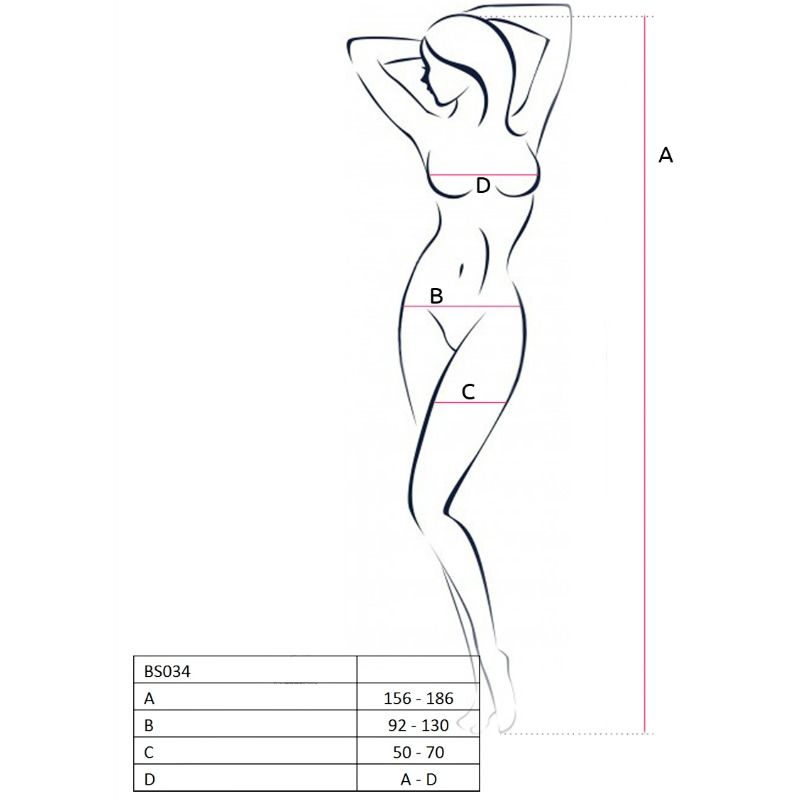 PASSION - FEMME BS034 BODYSTOCKING ROUGE TAILLE UNIQUE - 7eme ciel