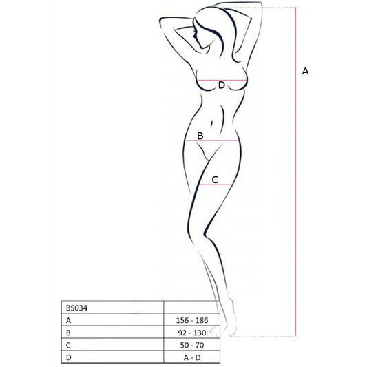 PASSION - FEMME BS034 BODYSTOCKING ROUGE TAILLE UNIQUE - 7eme ciel