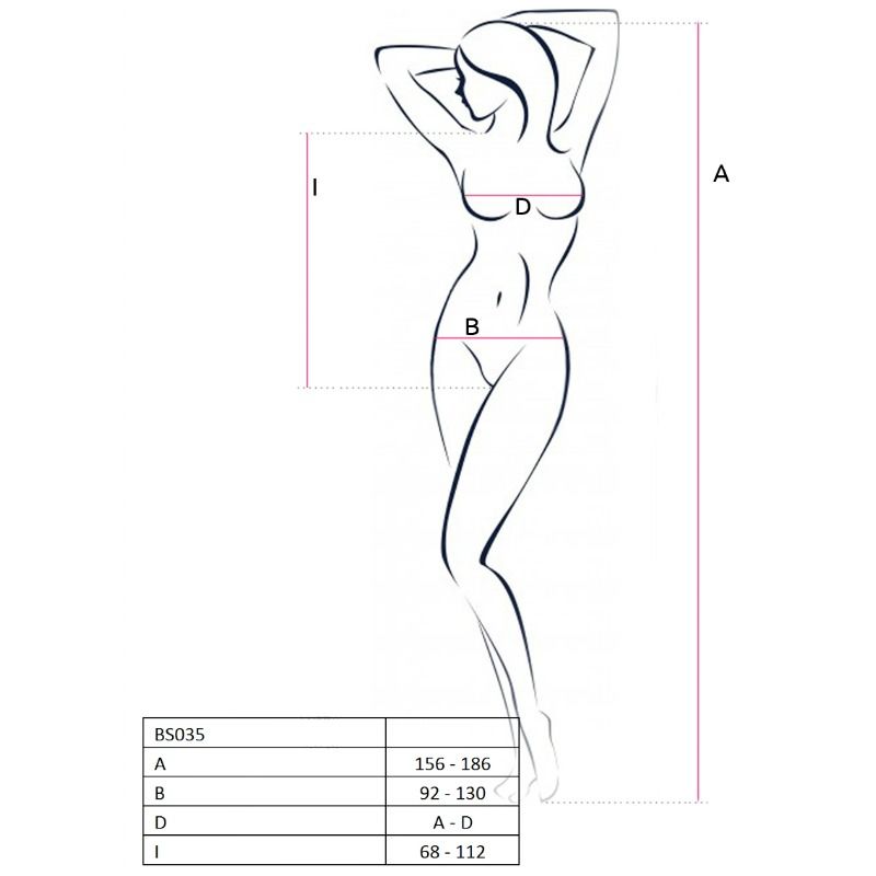 PASSION - FEMME BS035 BODYSTOCKING NOIR TAILLE UNIQUE - 7eme ciel