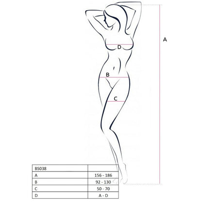 PASSION - FEMME BS038 BODYSTOCKING ROUGE TAILLE UNIQUE - 7eme ciel