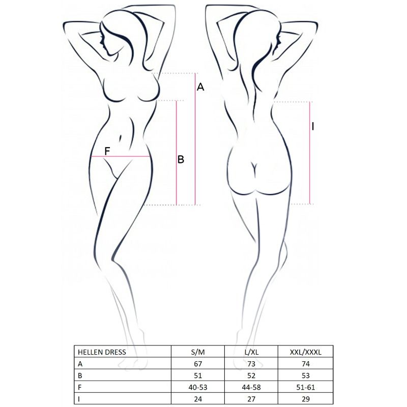 PASSION - FEMME HELLEN ROBE ET STRING TAILLE S/M - 7eme ciel