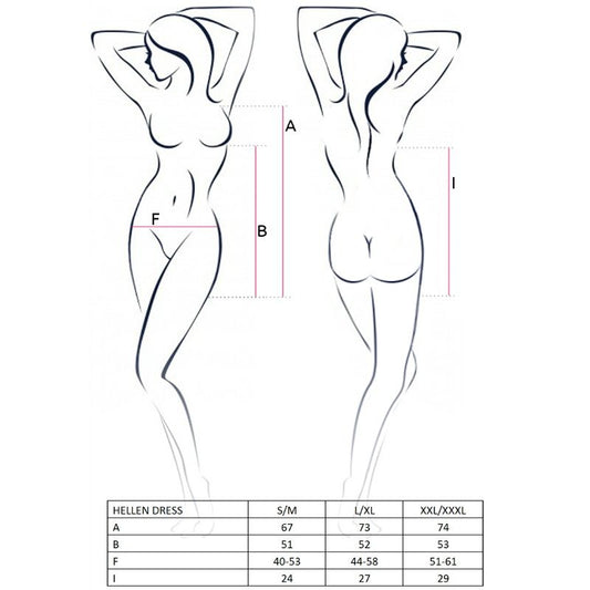 PASSION - FEMME HELLEN ROBE ET STRING TAILLE S/M - 7eme ciel