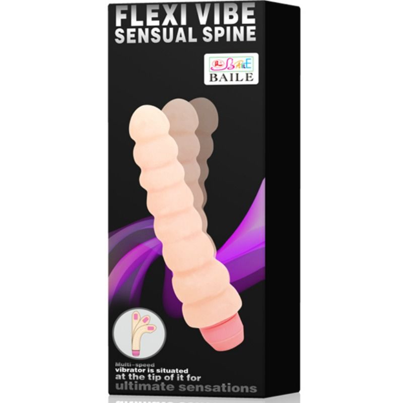 BAILE - VIBRATEUR FLEXIBLE FLEXI VIBE SENSUAL SPINE 19 CM - 7eme ciel