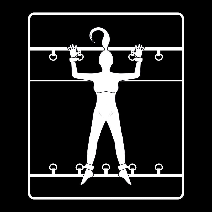 FETISH SUBMISSIVE - ENSEMBLE DE LIENS DE LIT DE LUXE AVEC DOUBLURE EN NOPRÈNE - 7eme ciel