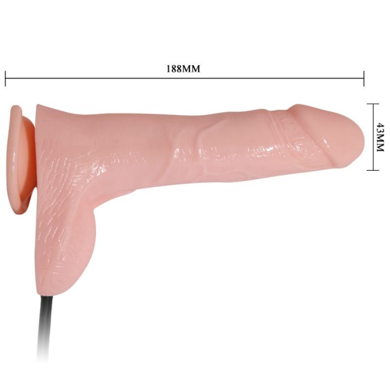 BAILE - GODE VIBRANT ET GONFLABLE RÉALISTE 18.8 CM - 7eme ciel