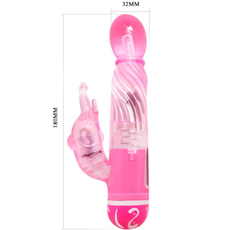 BAILE - VIBRATEUR MULTIVITESSES AVEC STIMULATEUR ROSE - 7eme ciel