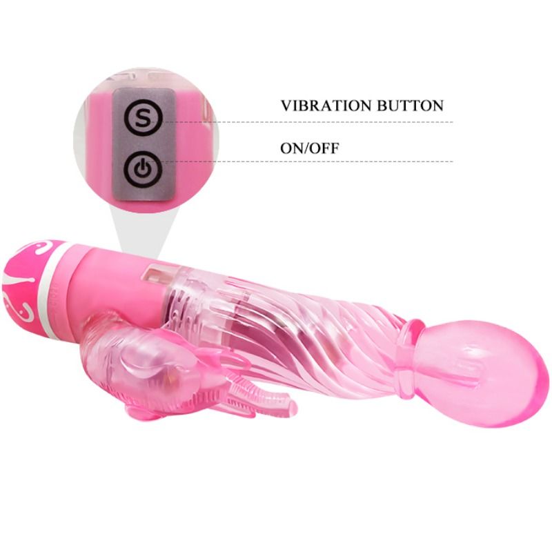 BAILE - VIBRATEUR MULTIVITESSES AVEC STIMULATEUR ROSE - 7eme ciel