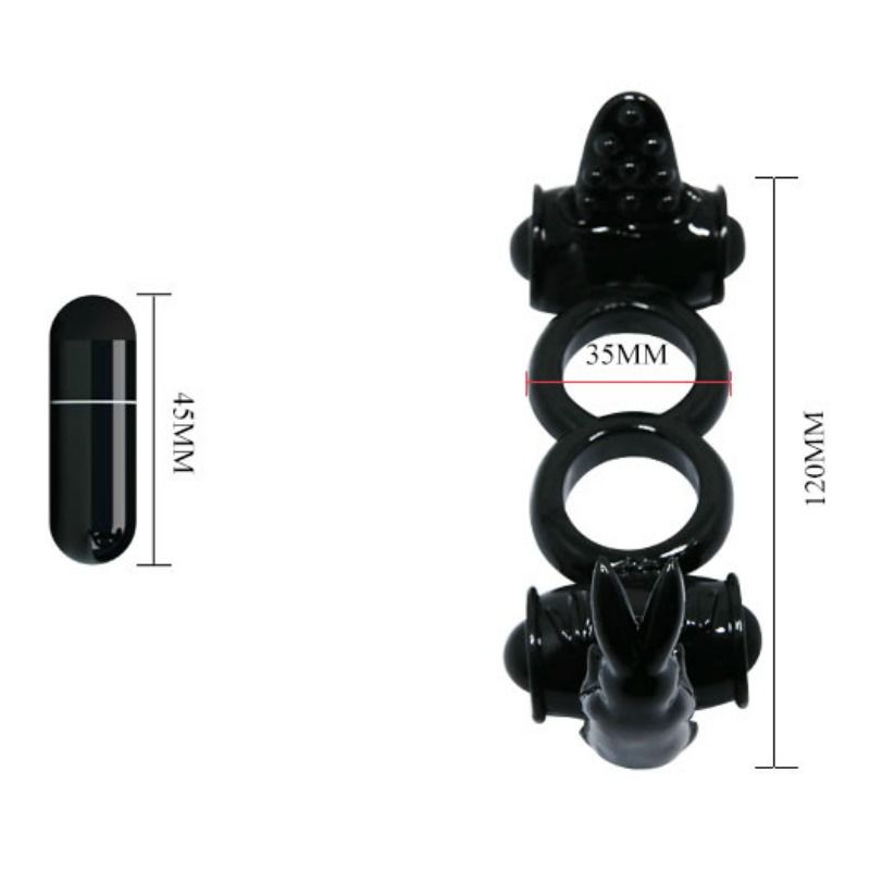 BAILE - SWEET RING DOUBLE ANNEAU AVEC DOUBLE LAPIN - 7eme ciel