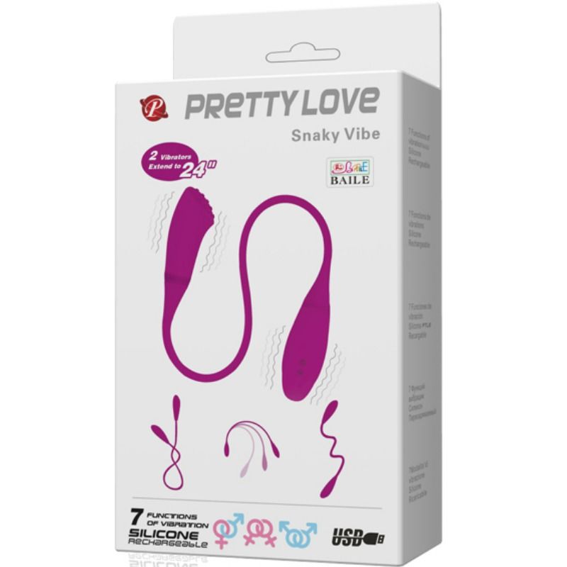 PRETTY LOVE - VIBRATEUR SMART SNAKY VIBE 2 MOTEURS - 7eme ciel