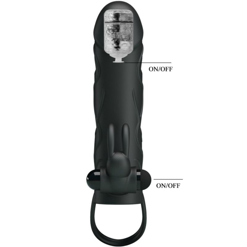 PRETTY LOVE - HOUSSE EN SILICONE AVEC VIBRATION 14 CM 2.0 - 7eme ciel
